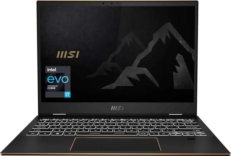 Ноутбук MSI Summit E13 Flip Evo A13MT-243US 13.4", трансформер,  IPS, Intel Core i7 1360P 2.2ГГц, 12-ядерный, 16ГБ LPDDR5, 1ТБ SSD,  Intel Iris Xe graphics, Windows 11 Home, черный [9s7-13p311-243]